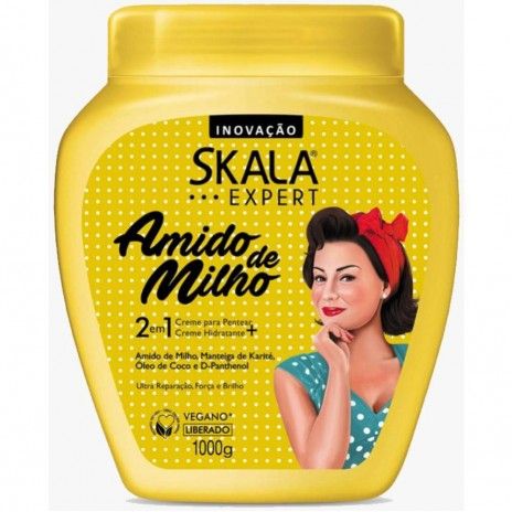 Creme pentear skala 1000gr amido milho