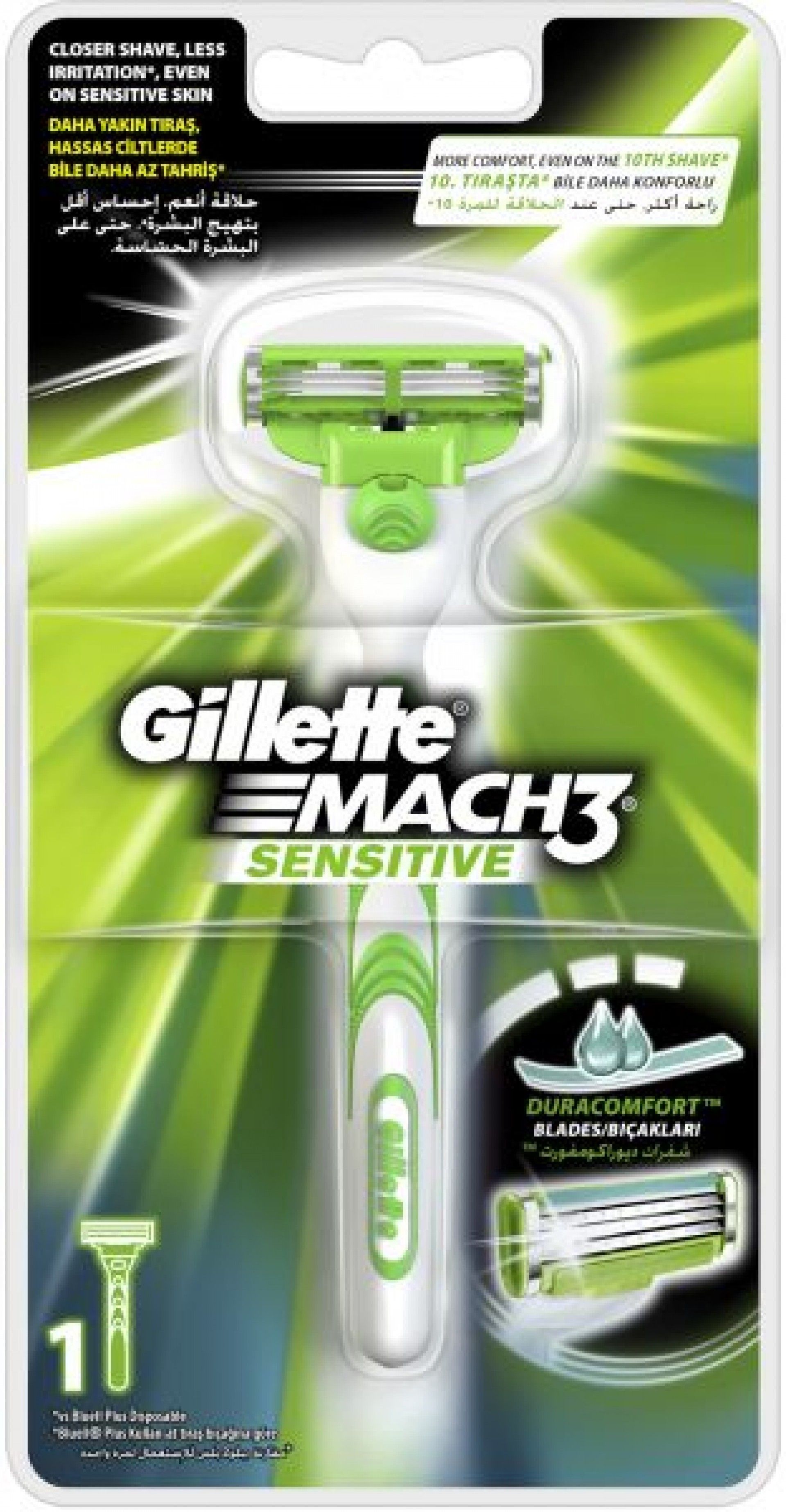 Gilete barbear gillette mach3 sensitive