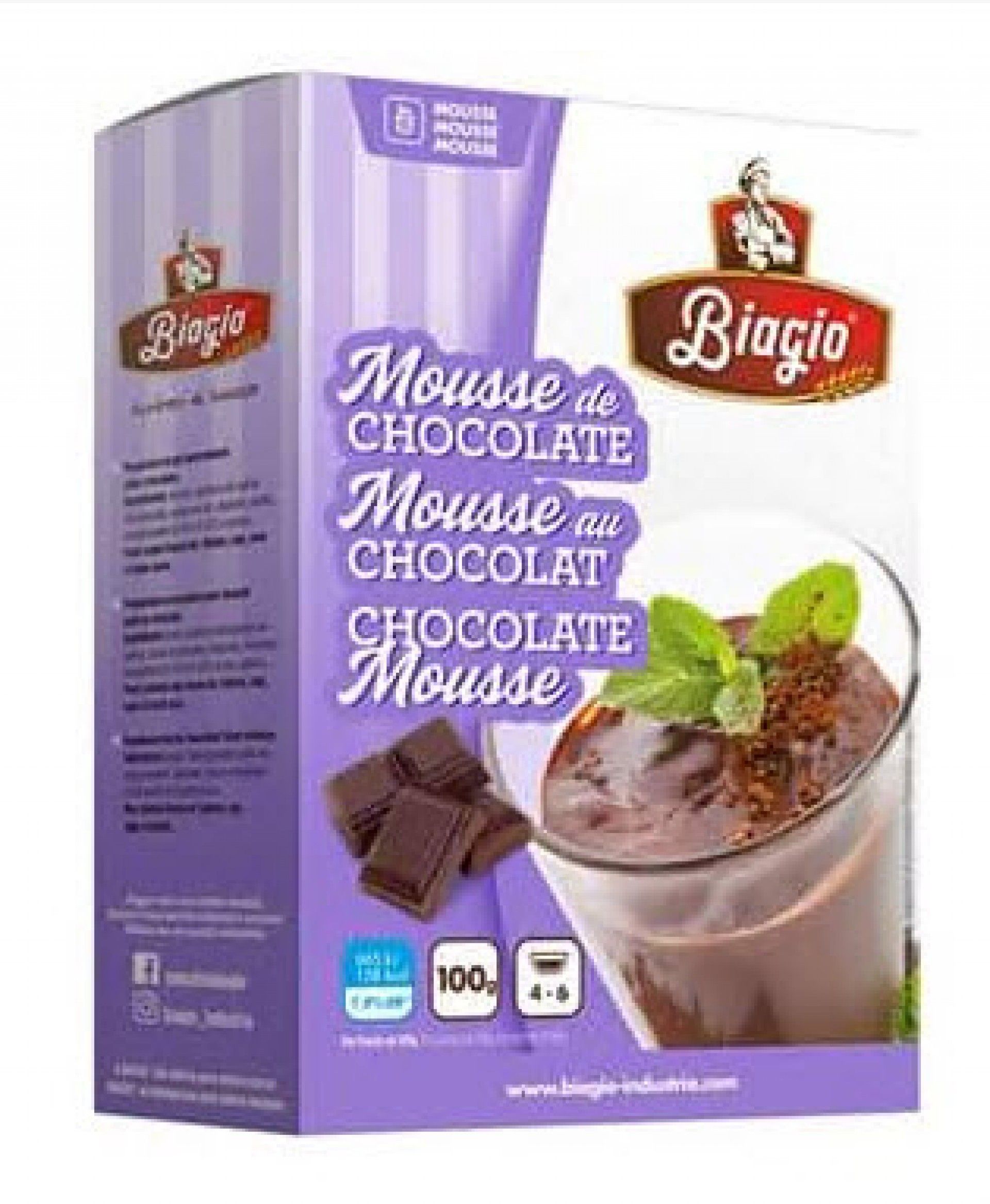 Mousse chocolate biagio 100gr