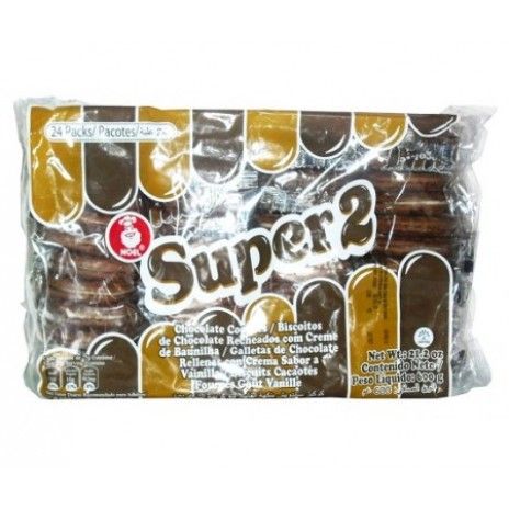Bolacha recheada super2 24un chocolate