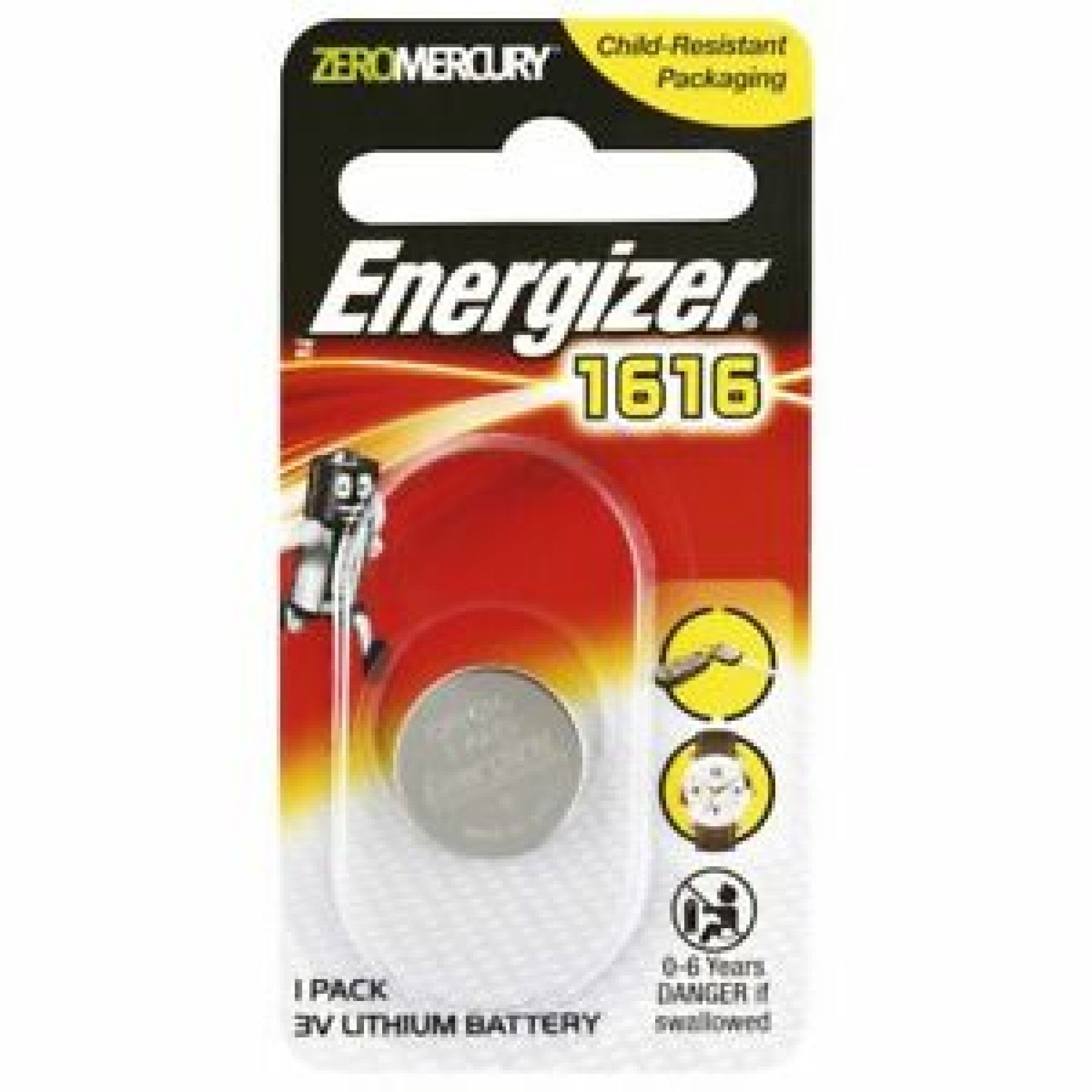 Pilhas energizer lithium 3v ecr1616 bs1 bl 1un