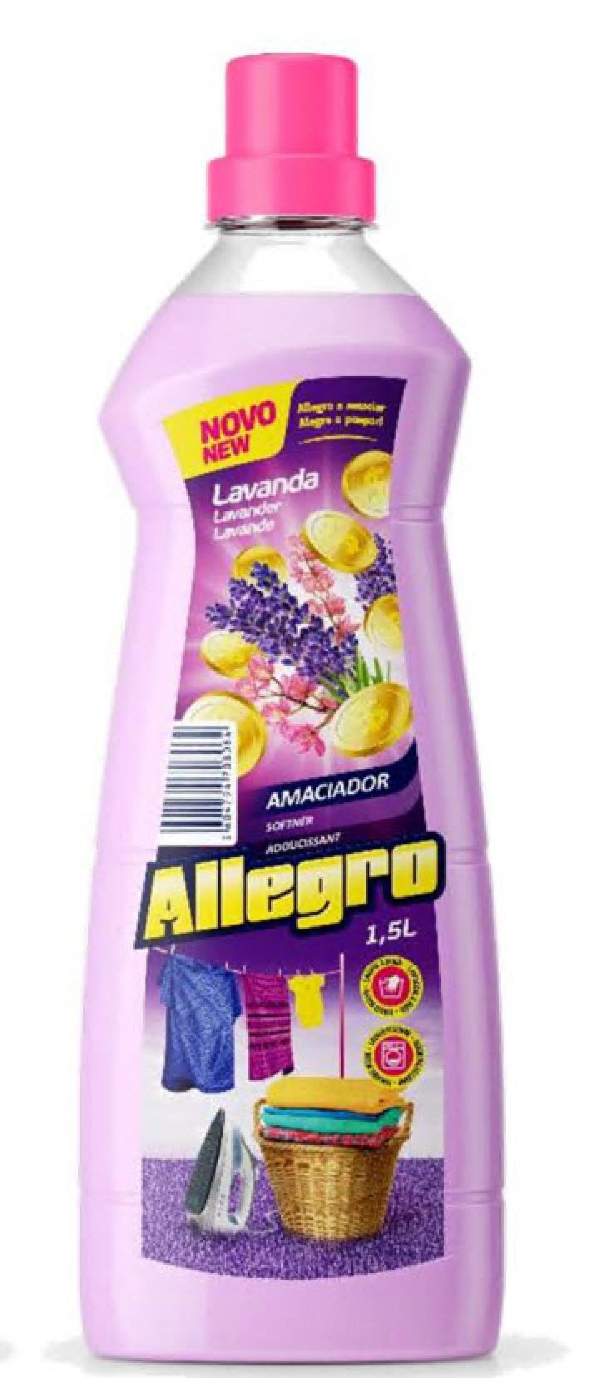 Amaciador roupa allegro 1,5l lavanda