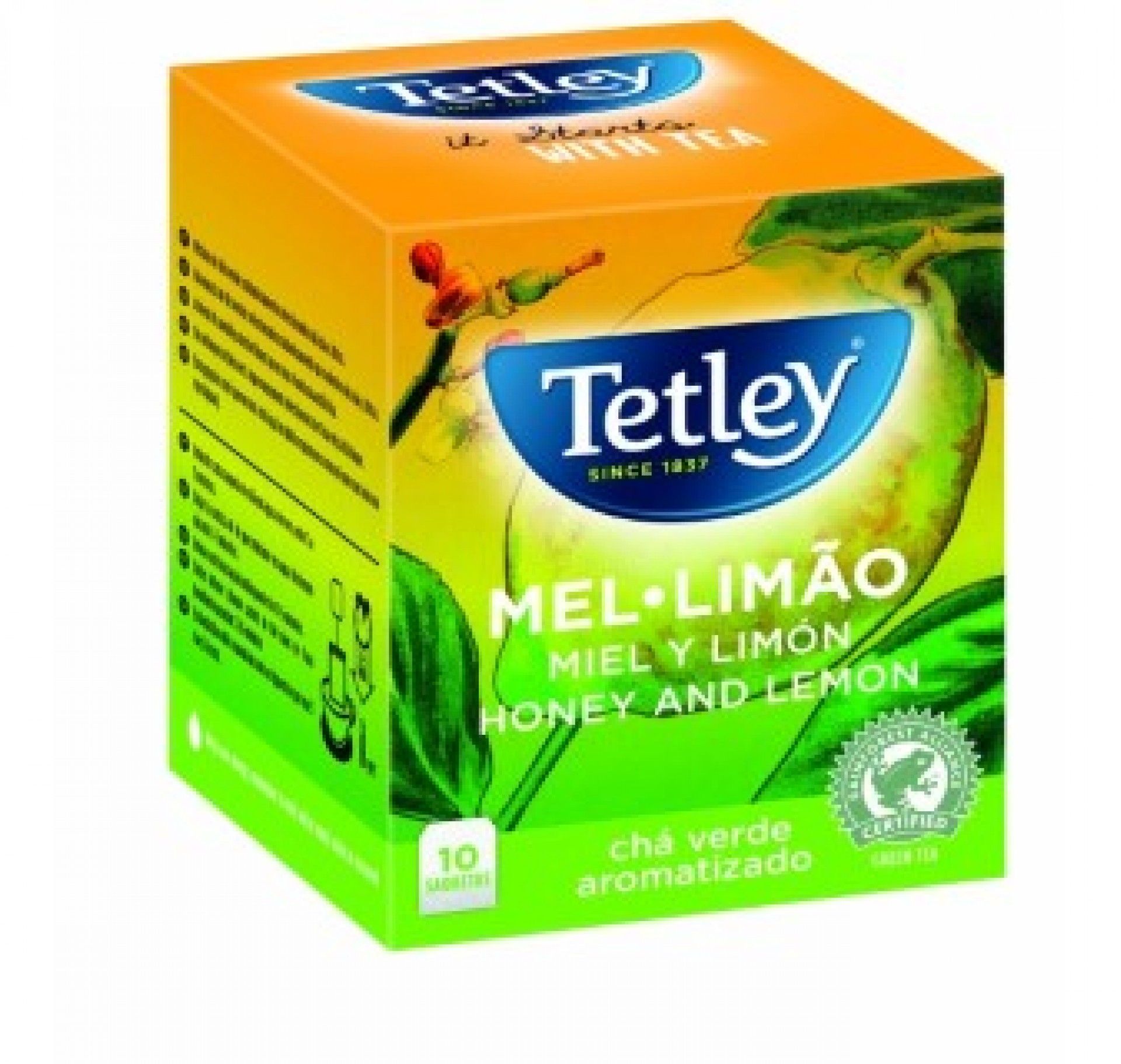 Cha verde tetley 10saq mel/limao