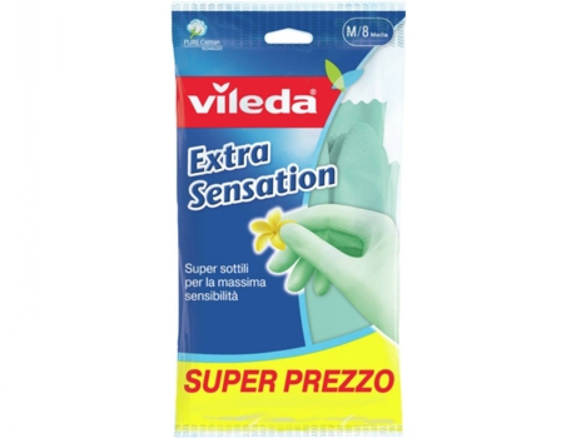 Luvas limpeza vileda extra sensation (m)