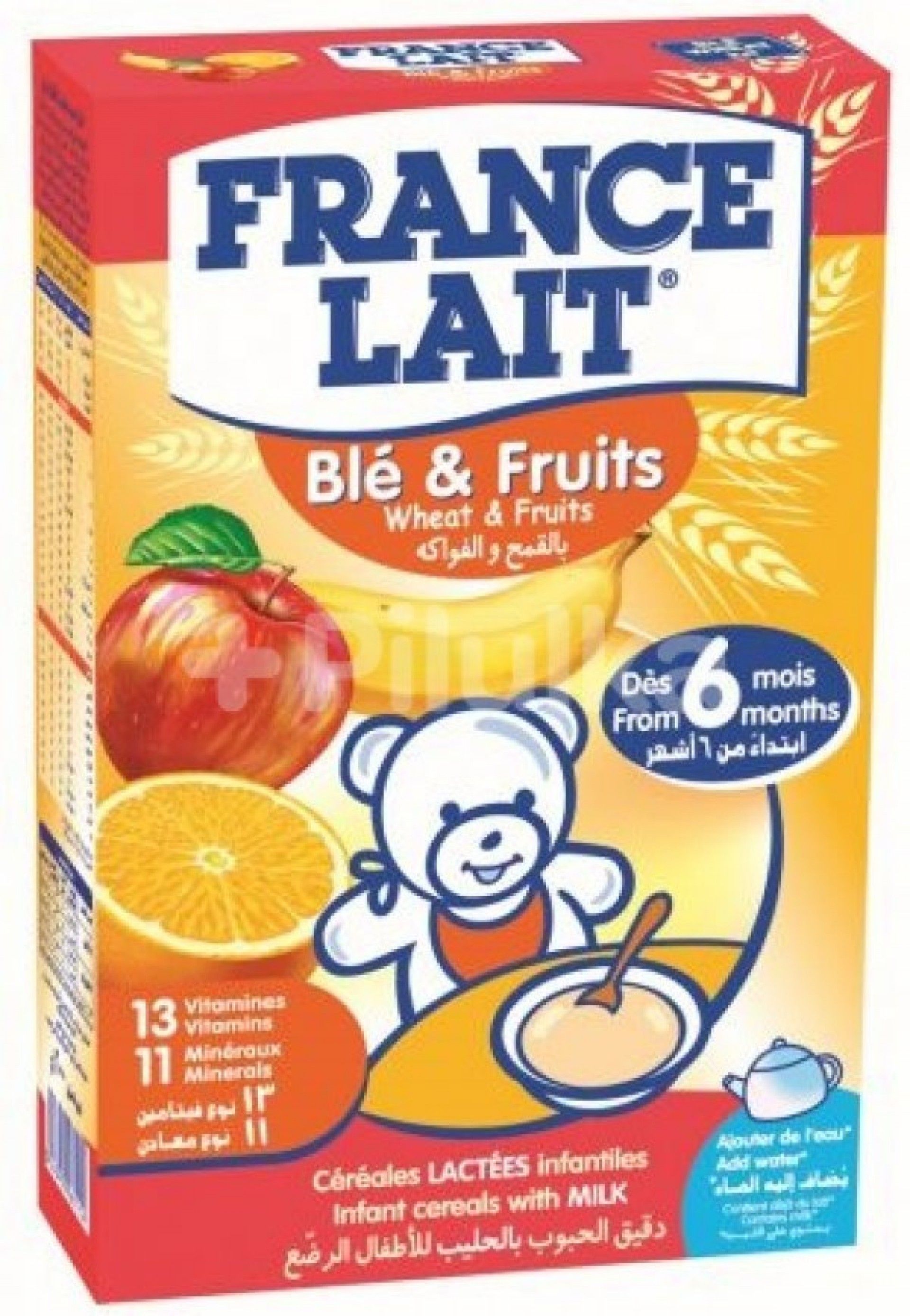 Farinha lactea france lait 250gr trigo/frutas
