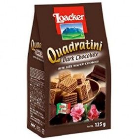 Bolachas loacker quadratini 125gr dark chocolate