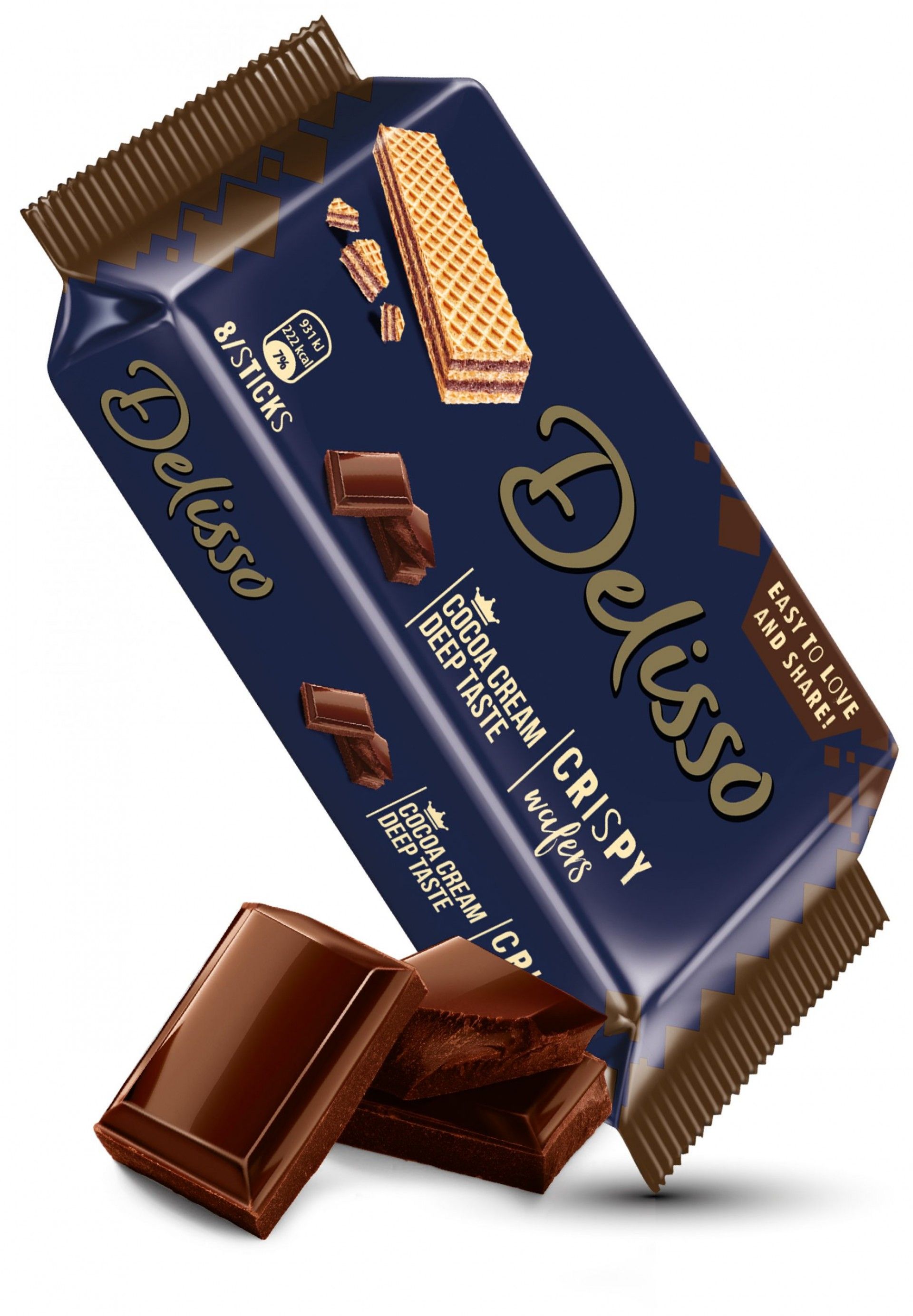 Bolacha wafer delisso 42gr cocoa
