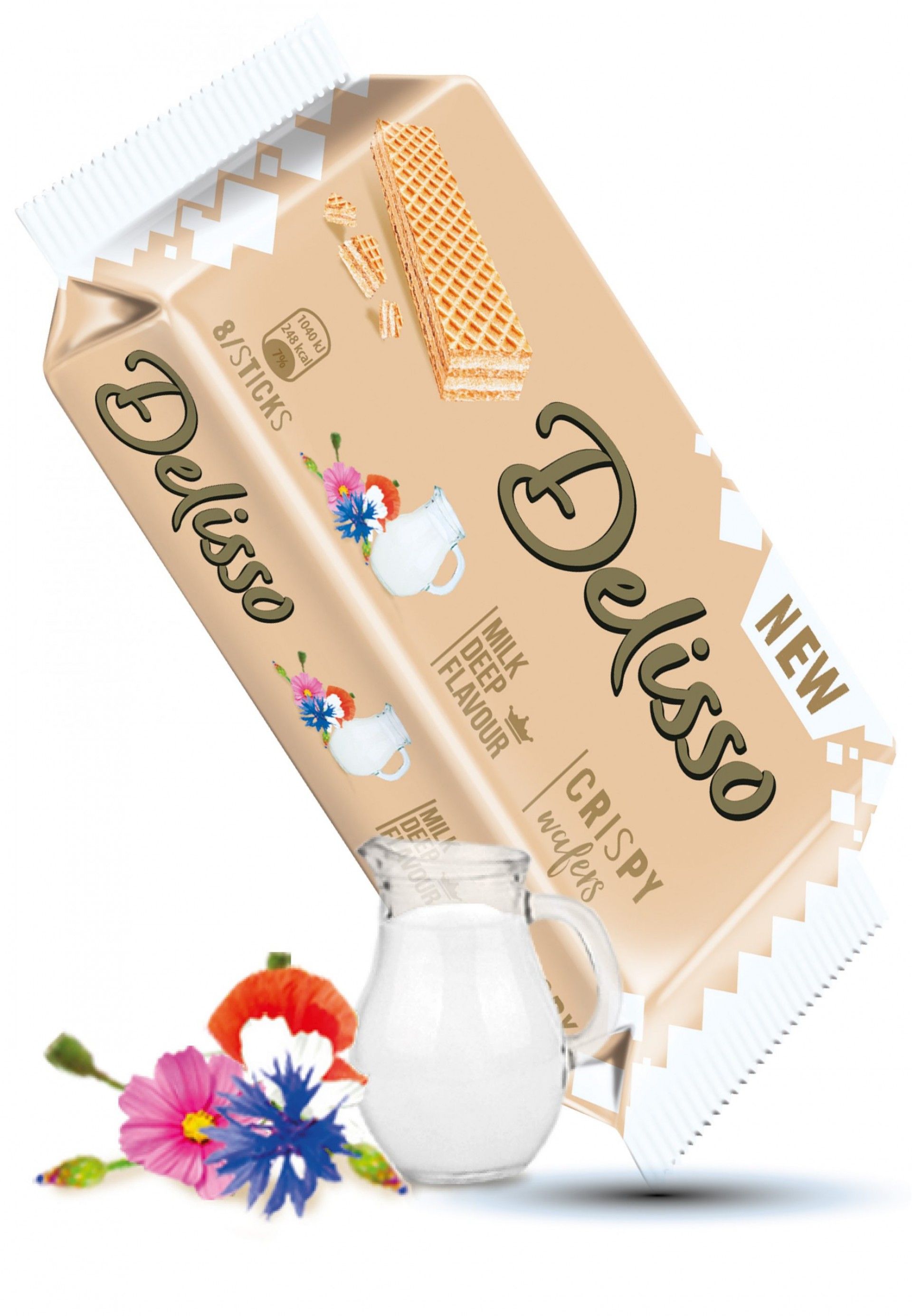Bolacha wafer delisso 42gr milk