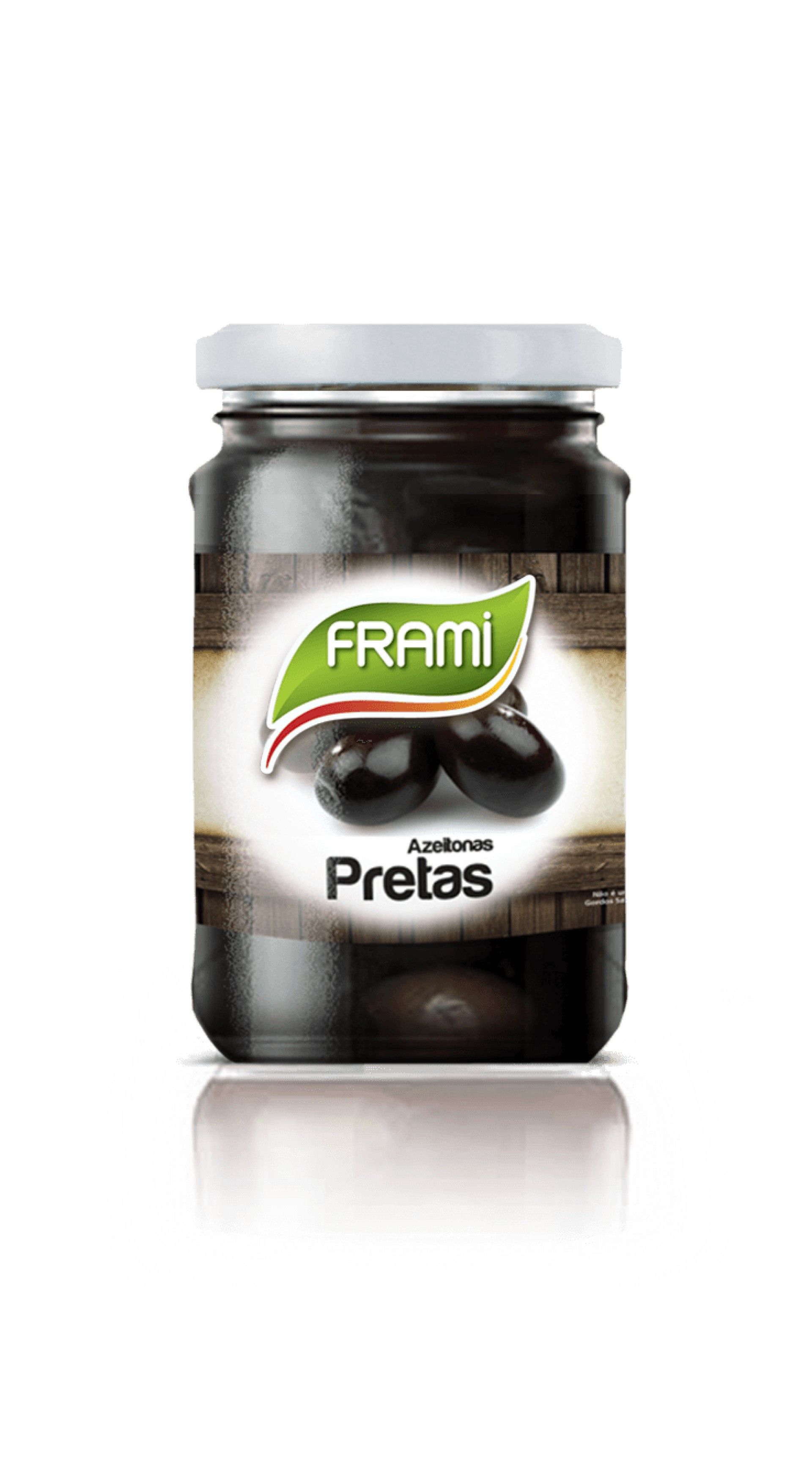 Azeitona preta inteira frami frasco 360gr