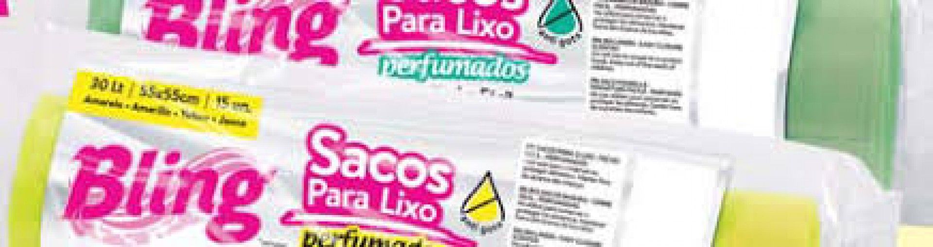 Saco de lixo c/fecho perfumados bling 30l 55x55cm 15un