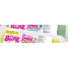 Saco de lixo c/fecho perfumados bling 30l 55x55cm 15un