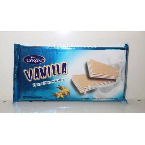 Bolacha waffer lykon 100gr vanilla