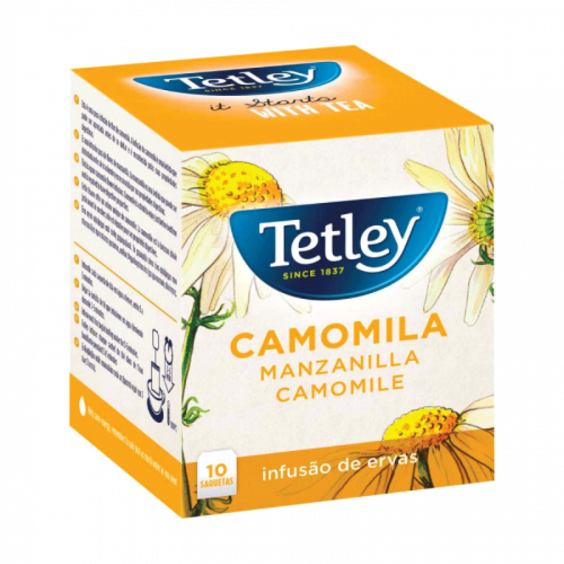 Cha infusao tetley 10saq camomila