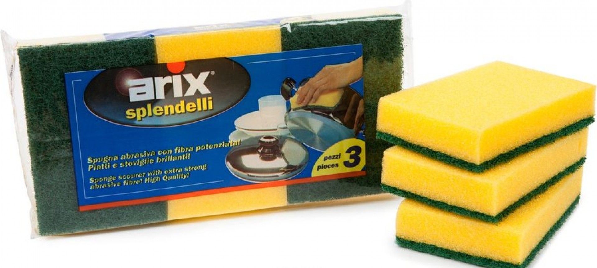 Esfregao esponja arix splendelli 3un