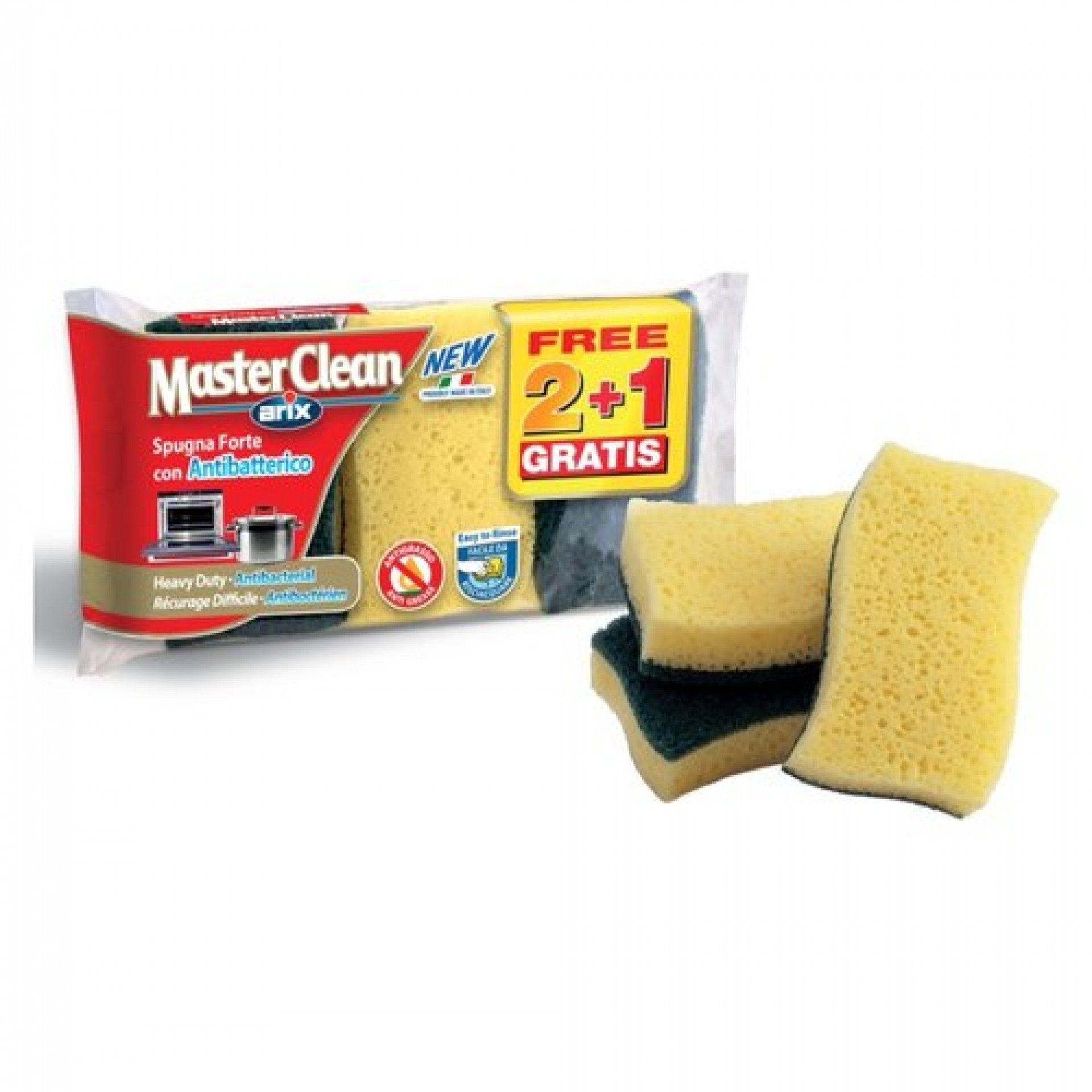 Esfregao esponja forte arix master clean 3un