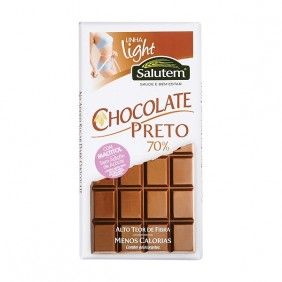 Chocolate preto 70% salutem light 75gr