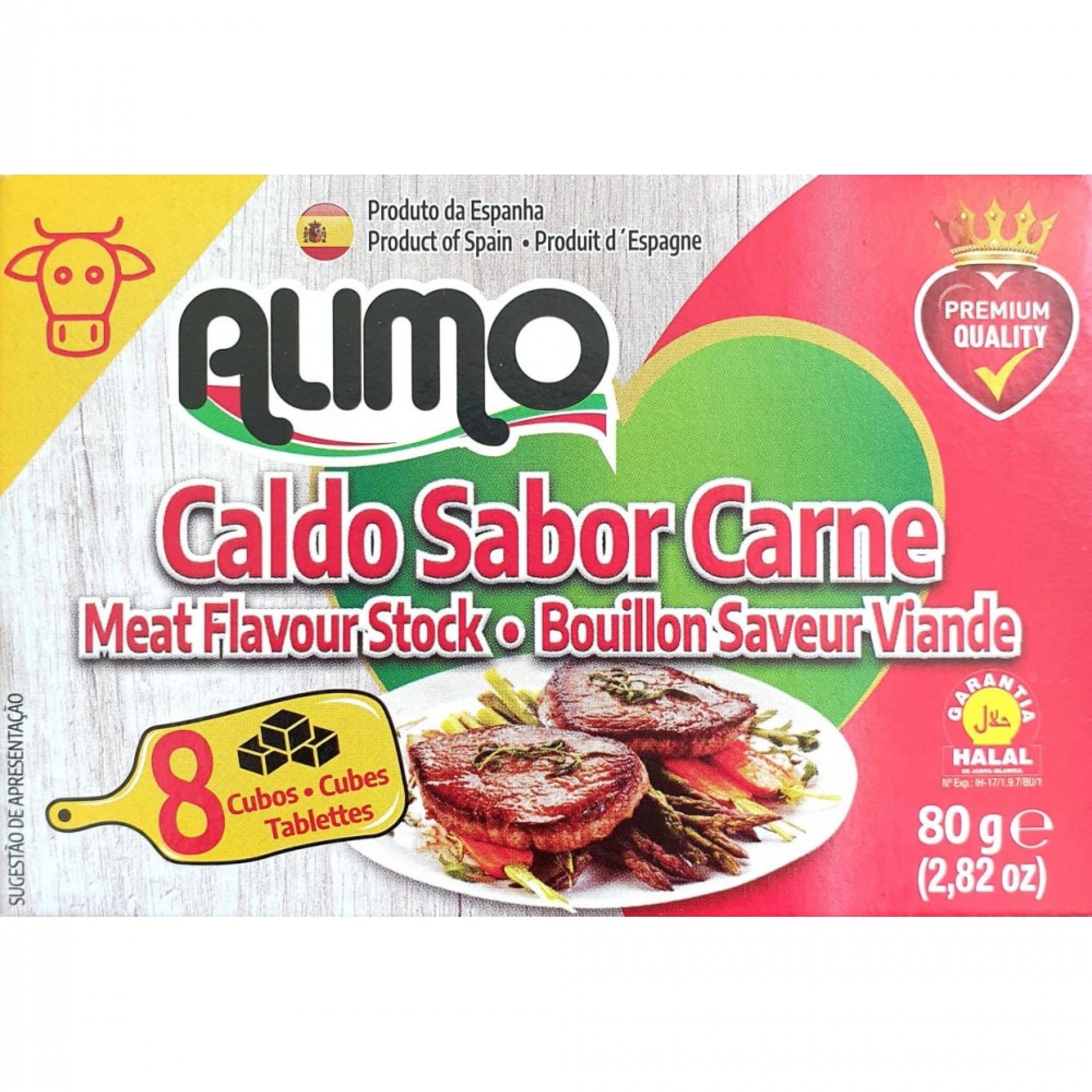 Caldo carne alimo 8cubos 80gr