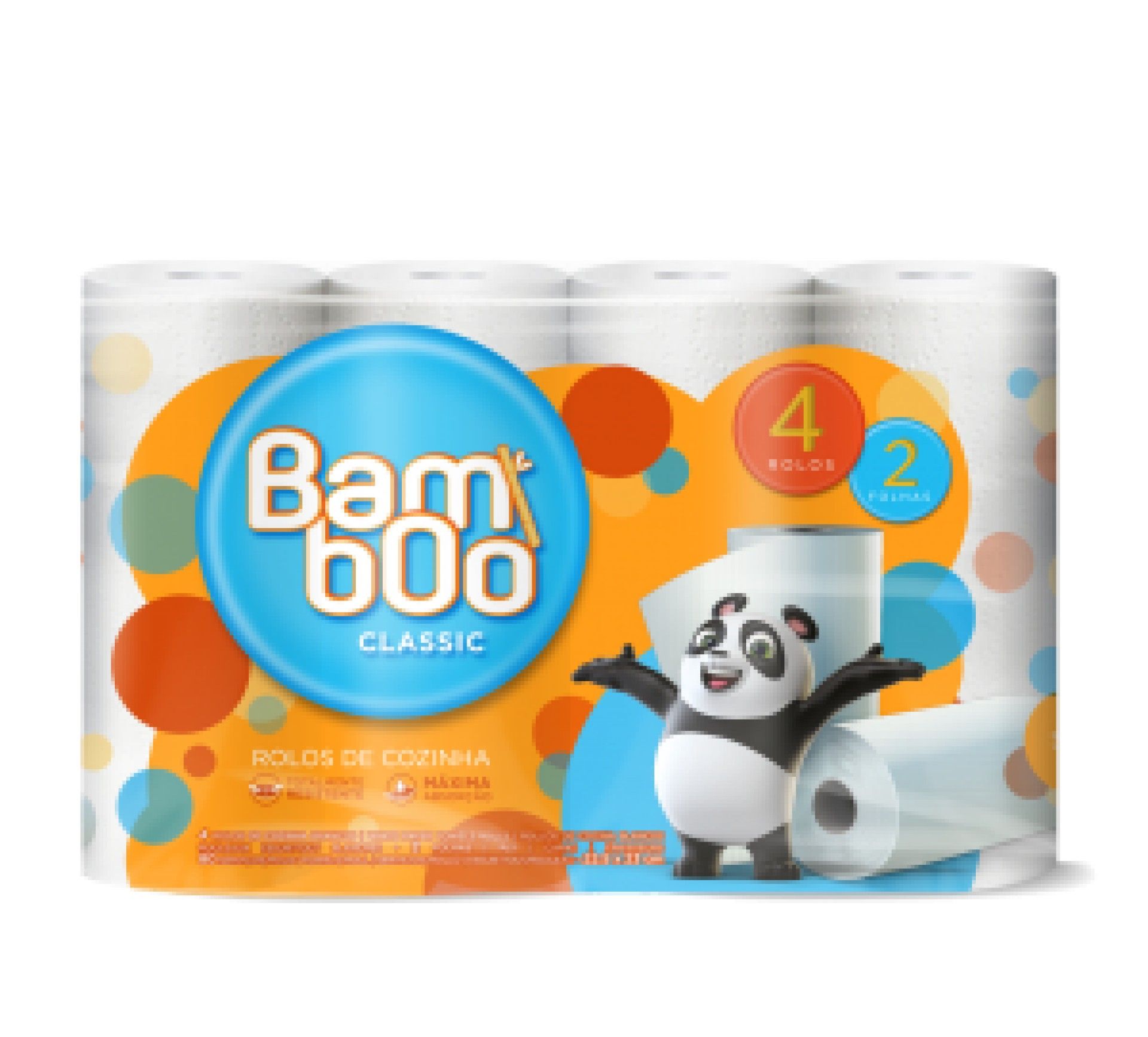 Rolo cozinha bamboo classic 4un