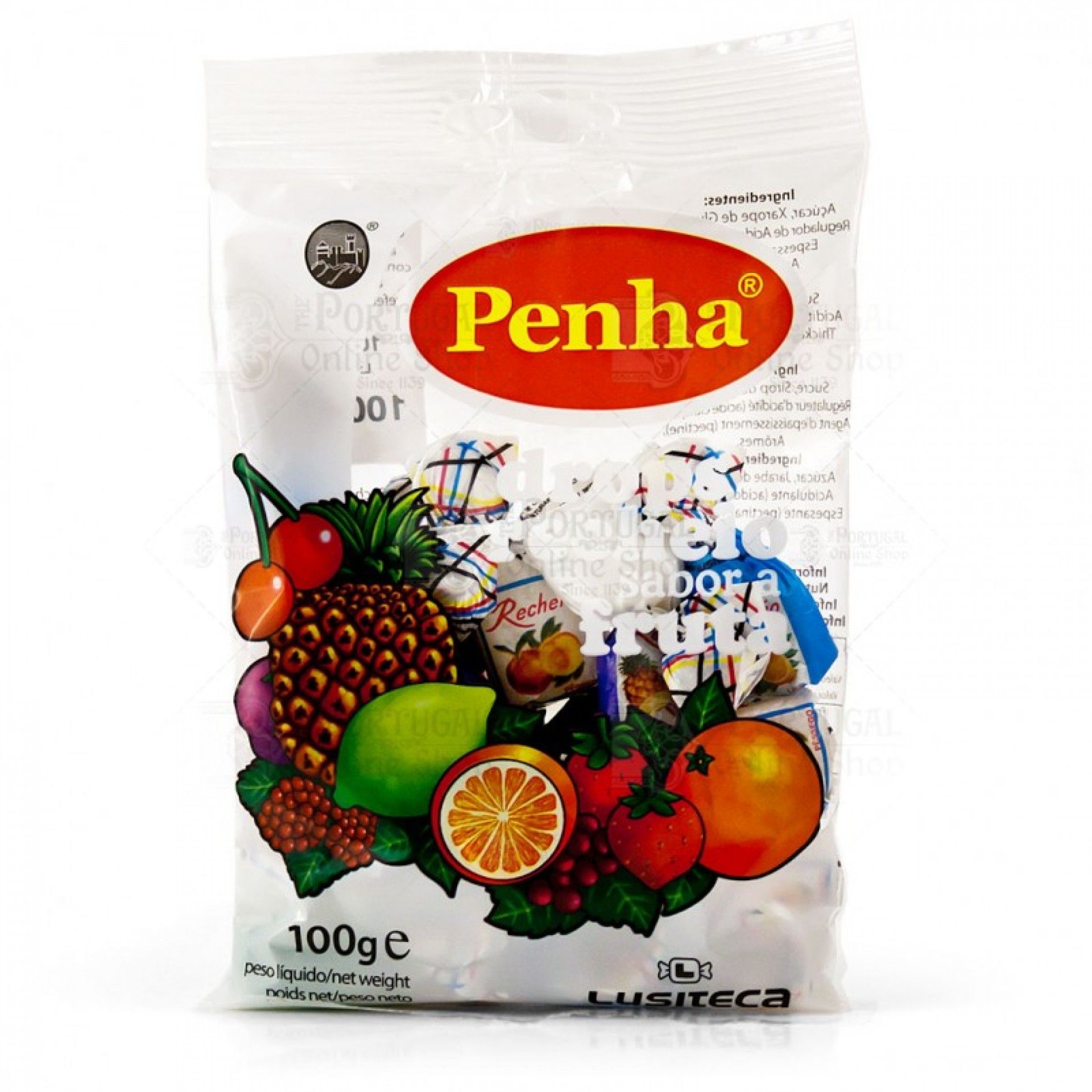 Rebuçados recheio fruta penha 100gr