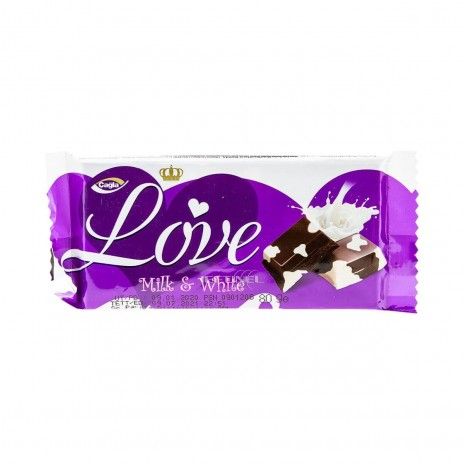 Chocolate alyan love 80gr milk&white