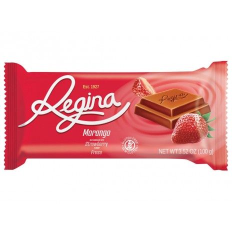 Chocolate leite regina 100gr morango