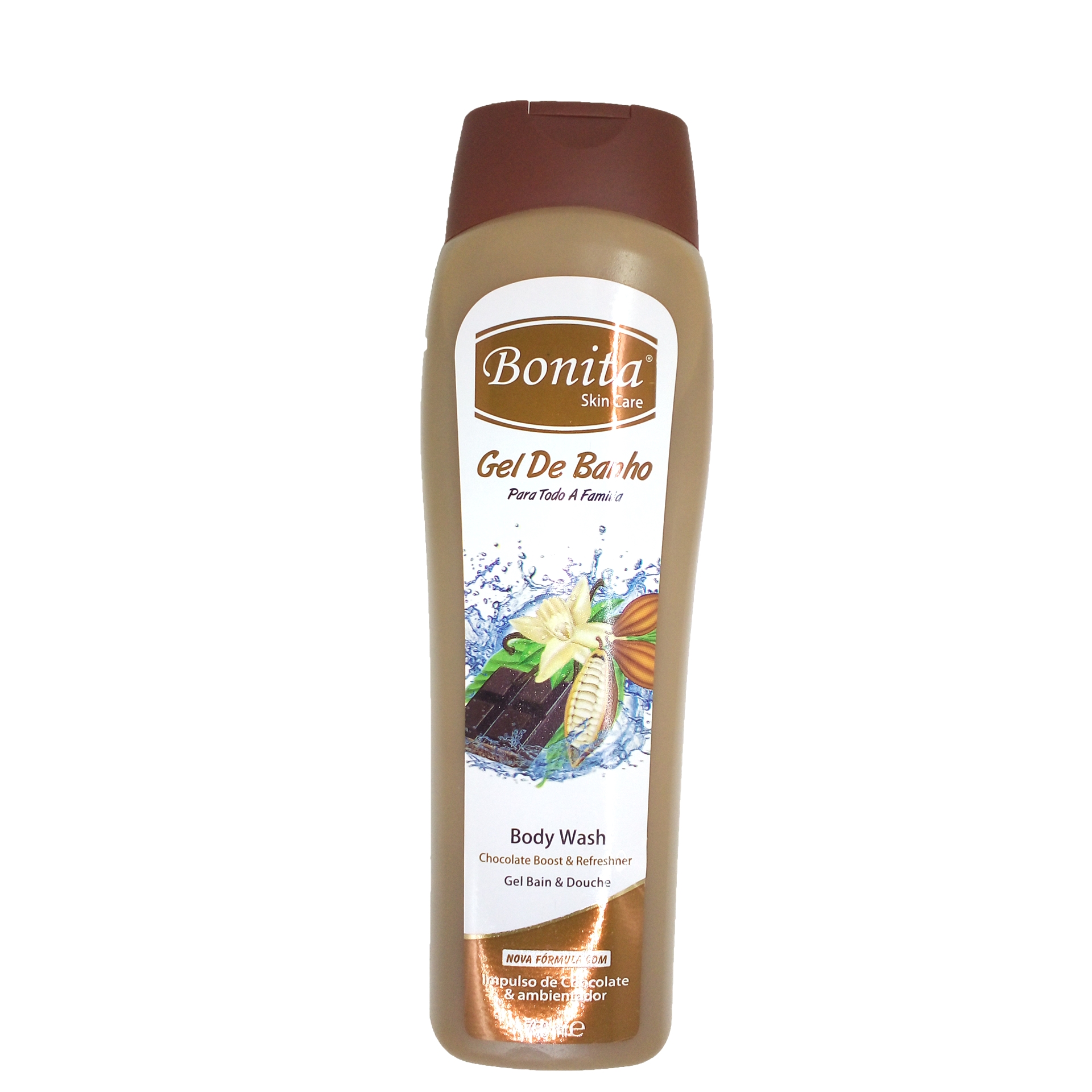 Gel banho bonita 750ml chocolate