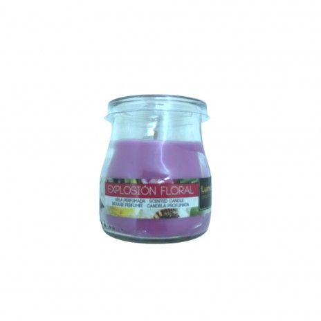 Vela perfumada copo yogurt lumar explosion floral