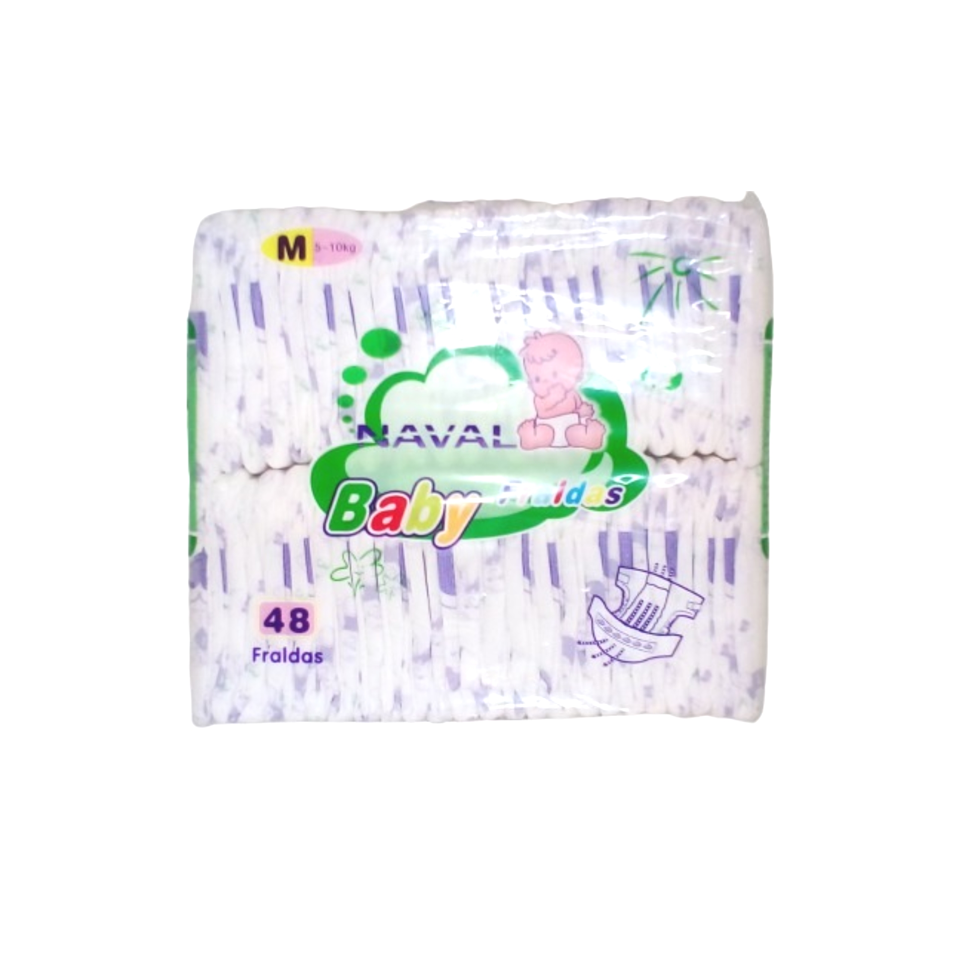 Fraldas descartaveis naval (m) 48un