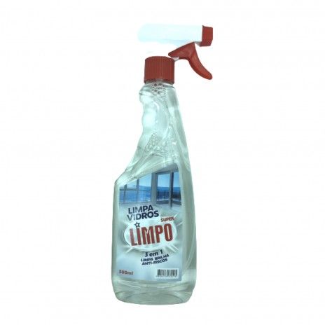 Deterg. limpa vidros super-limpo spray 500ml