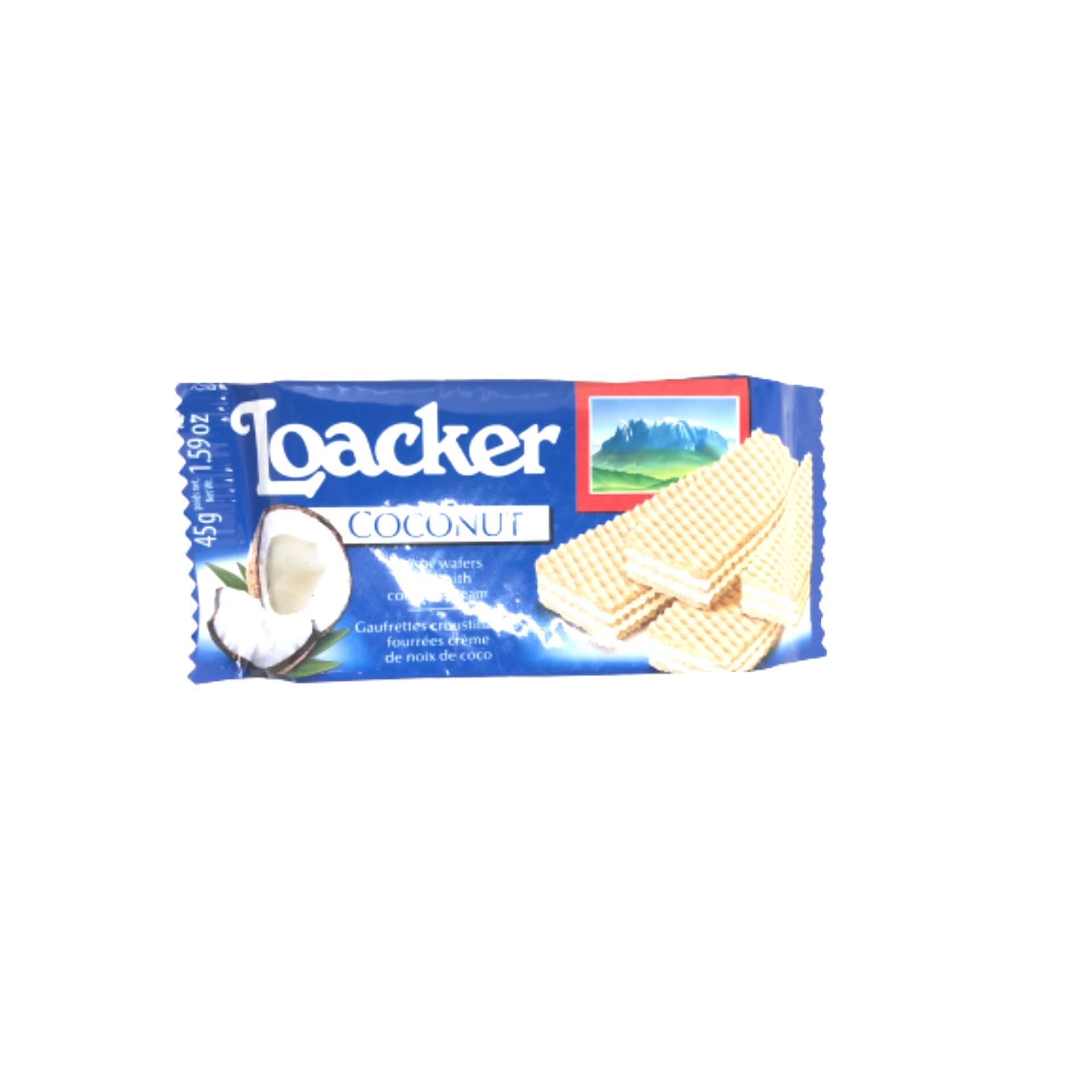 Bolacha wafer loacker 45gr coconut