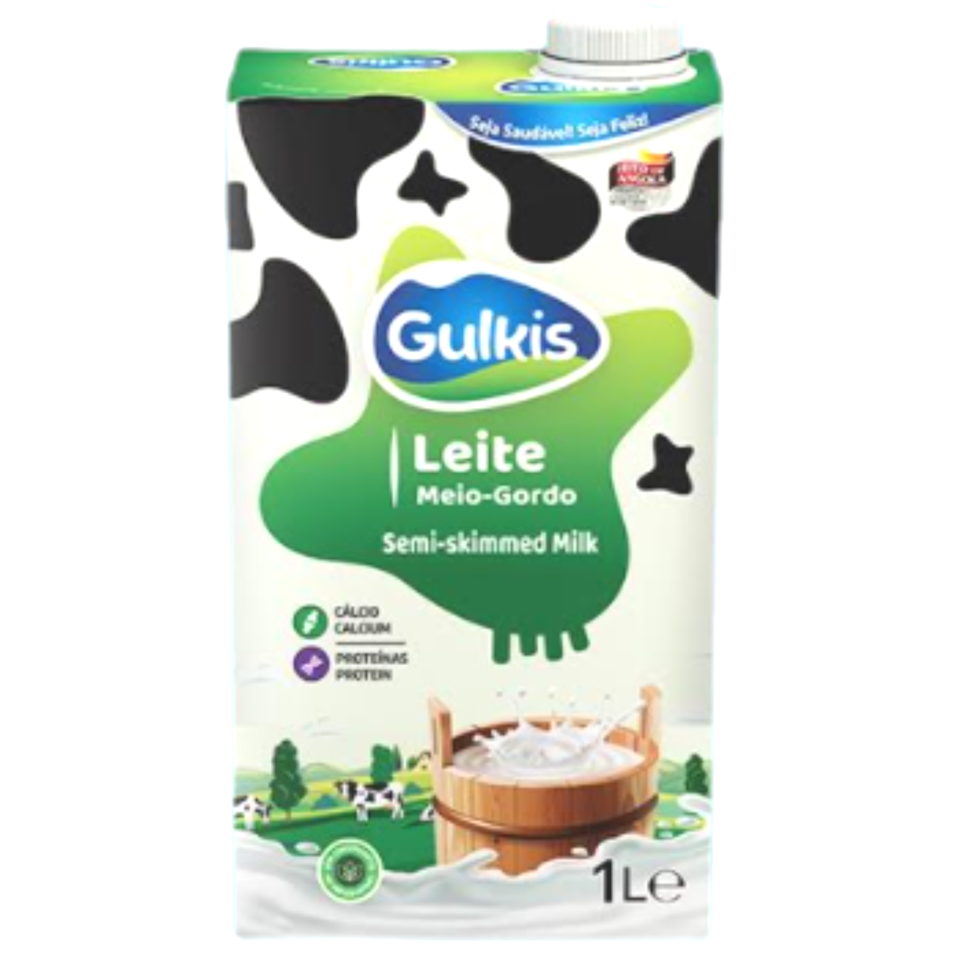 Leite meio gordo gulkis 1l