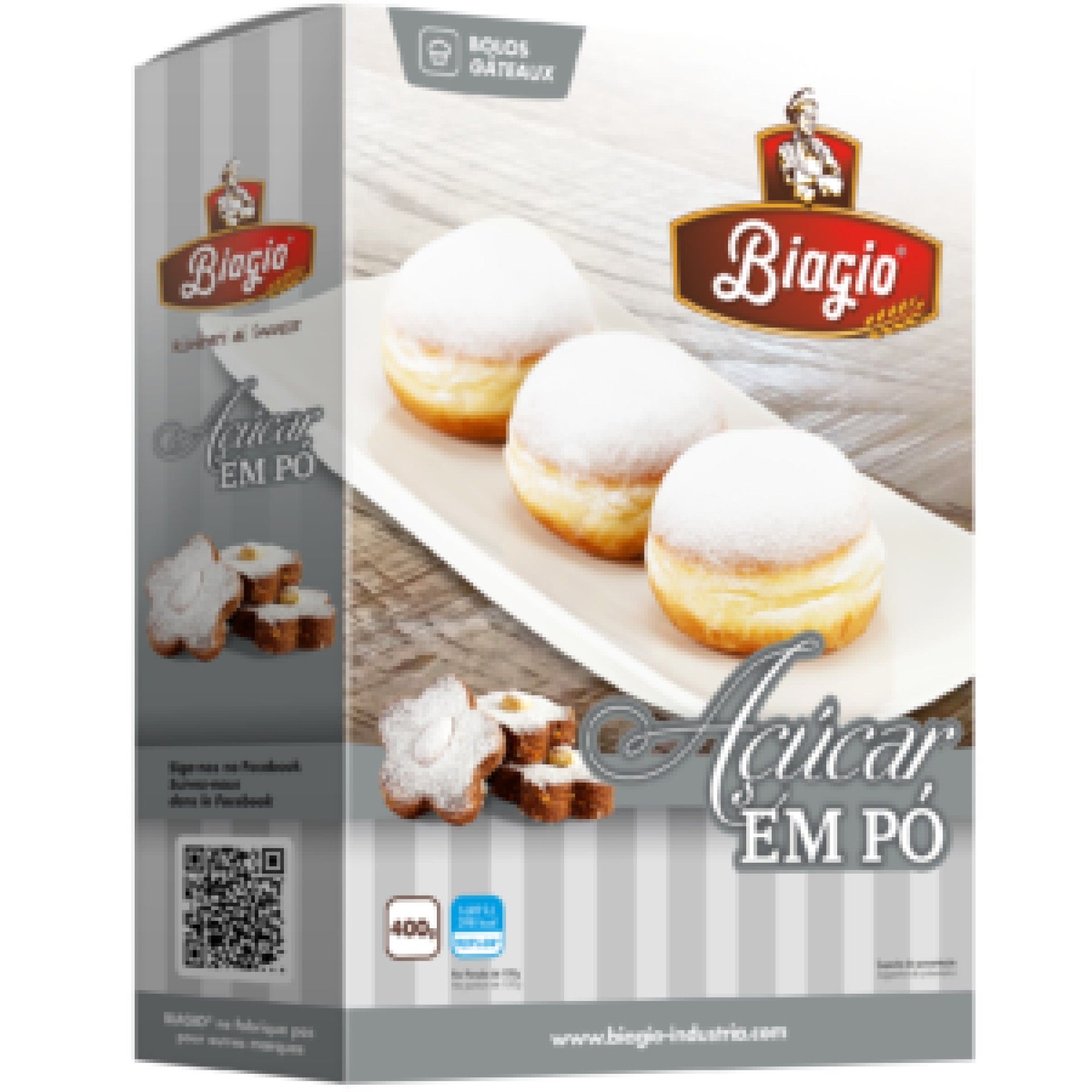 Açucar em po biagio 400gr