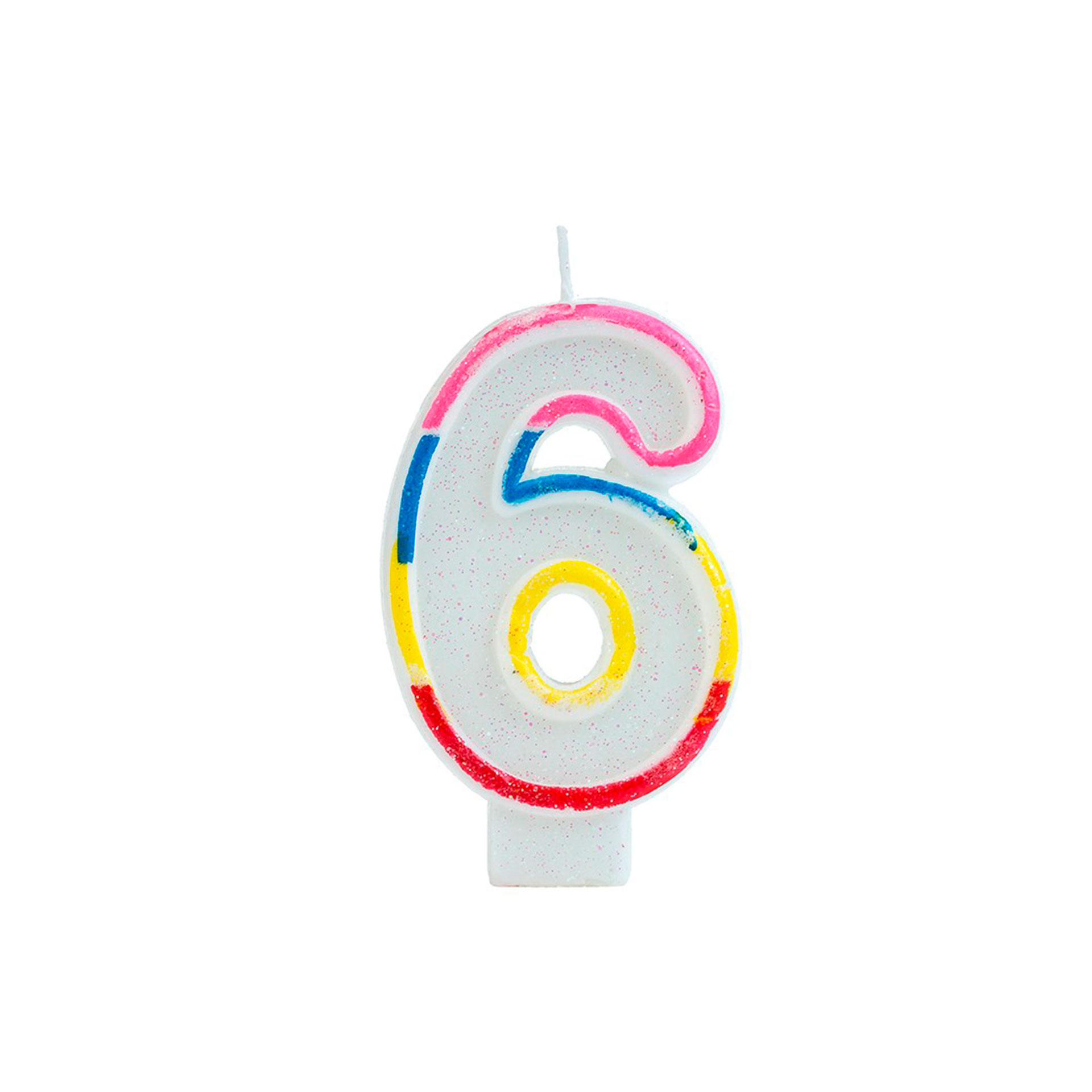 Vela aniversario colorida nº6