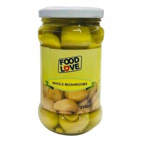 Cogumelos inteiros food love frasco 314ml