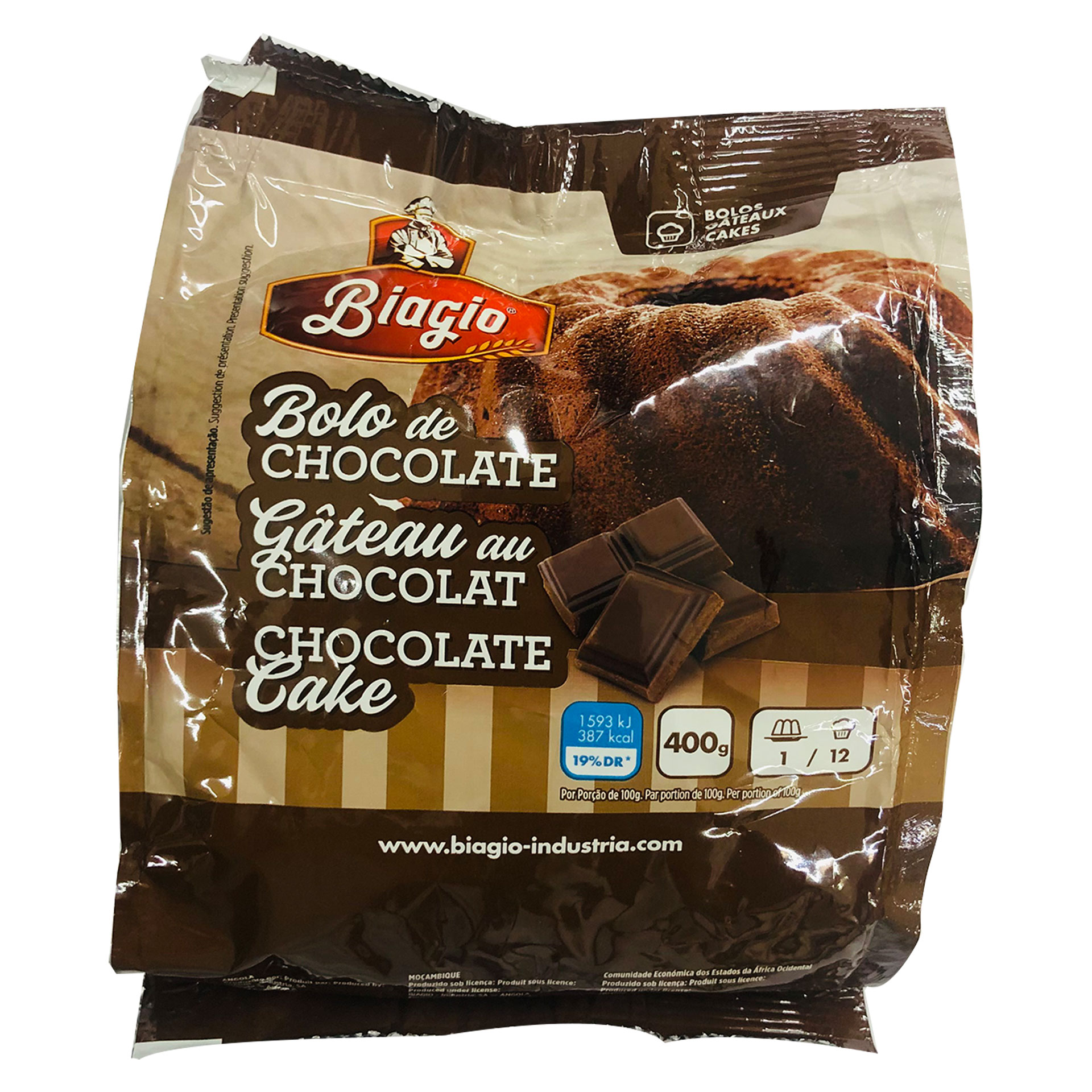 Preparado p/bolo chocolate biagio 400gr