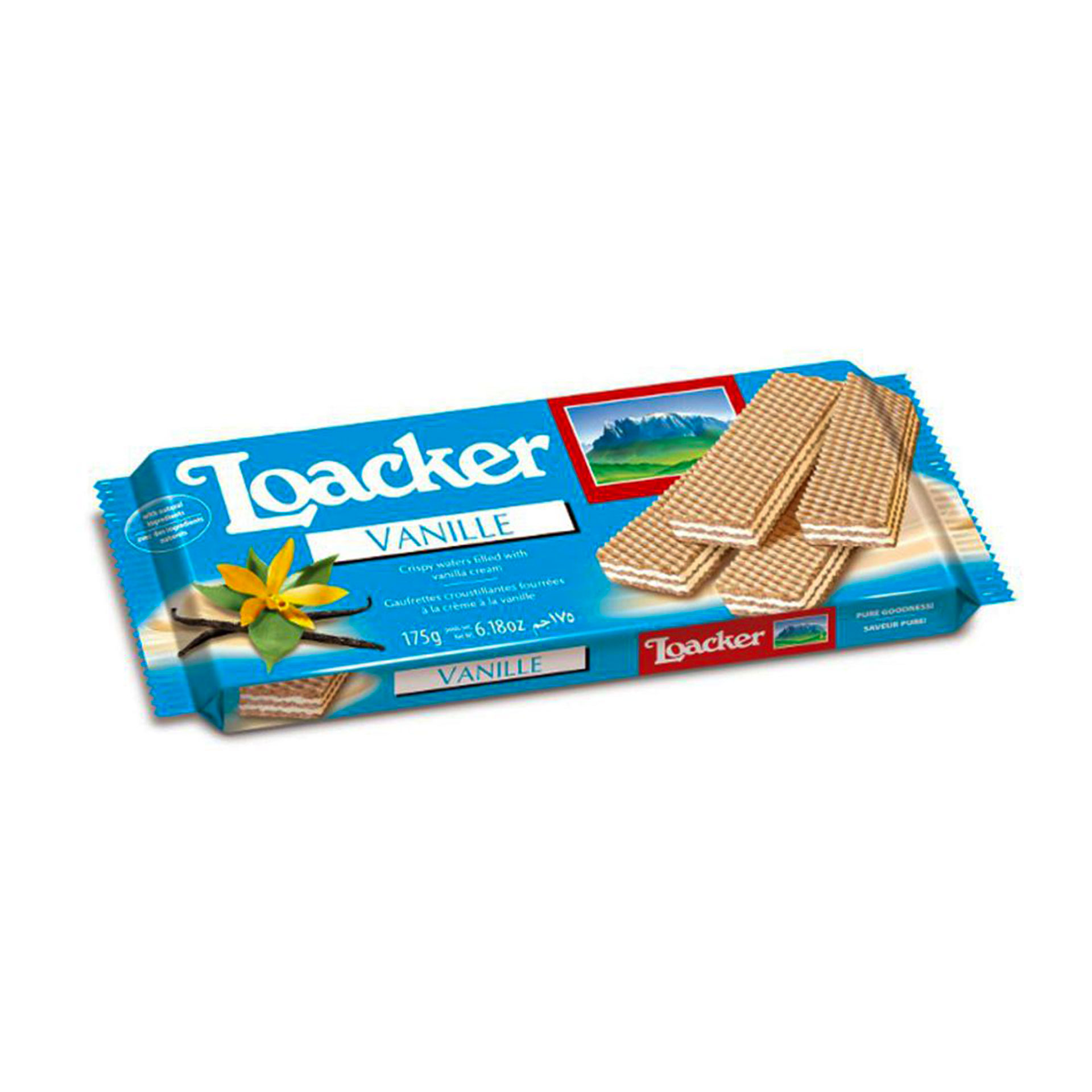Bolacha wafer loacker 175gr baunilha