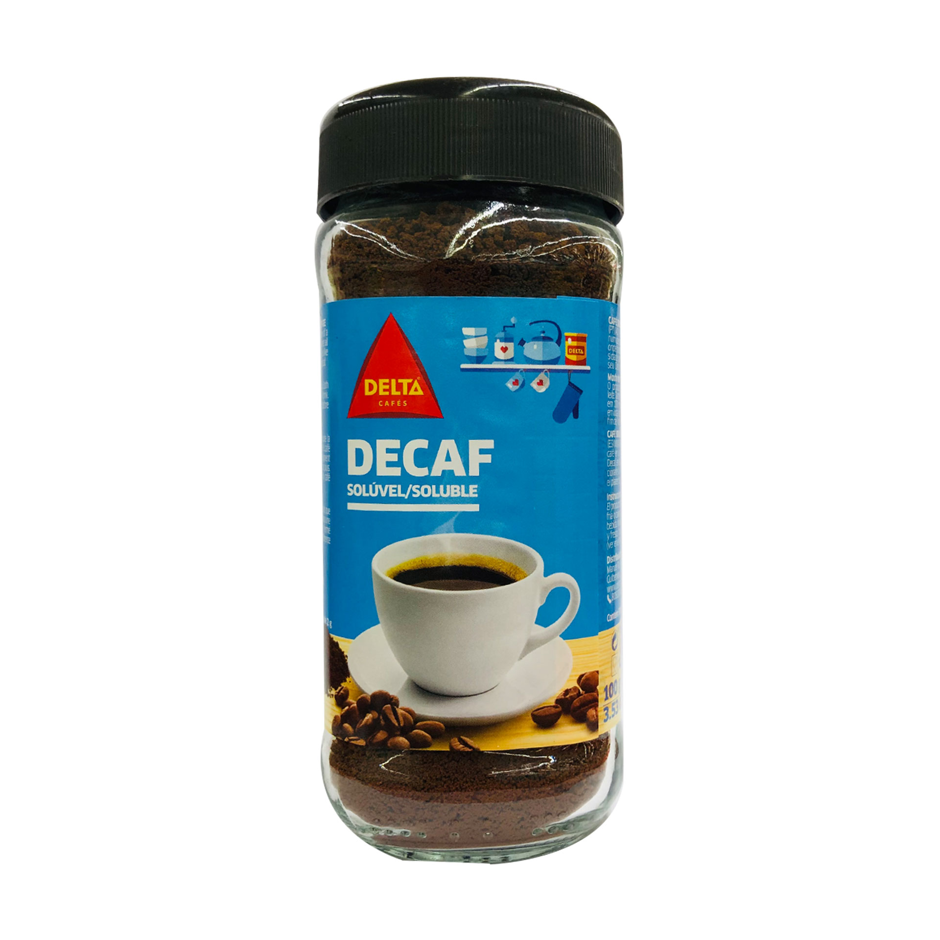 Cafe soluvel delta frasco 100gr decaf