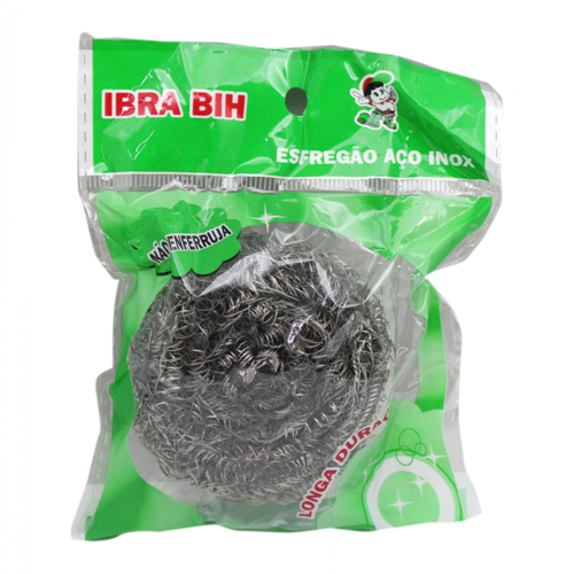 Esfregao aço inox ibra bih saco 1un