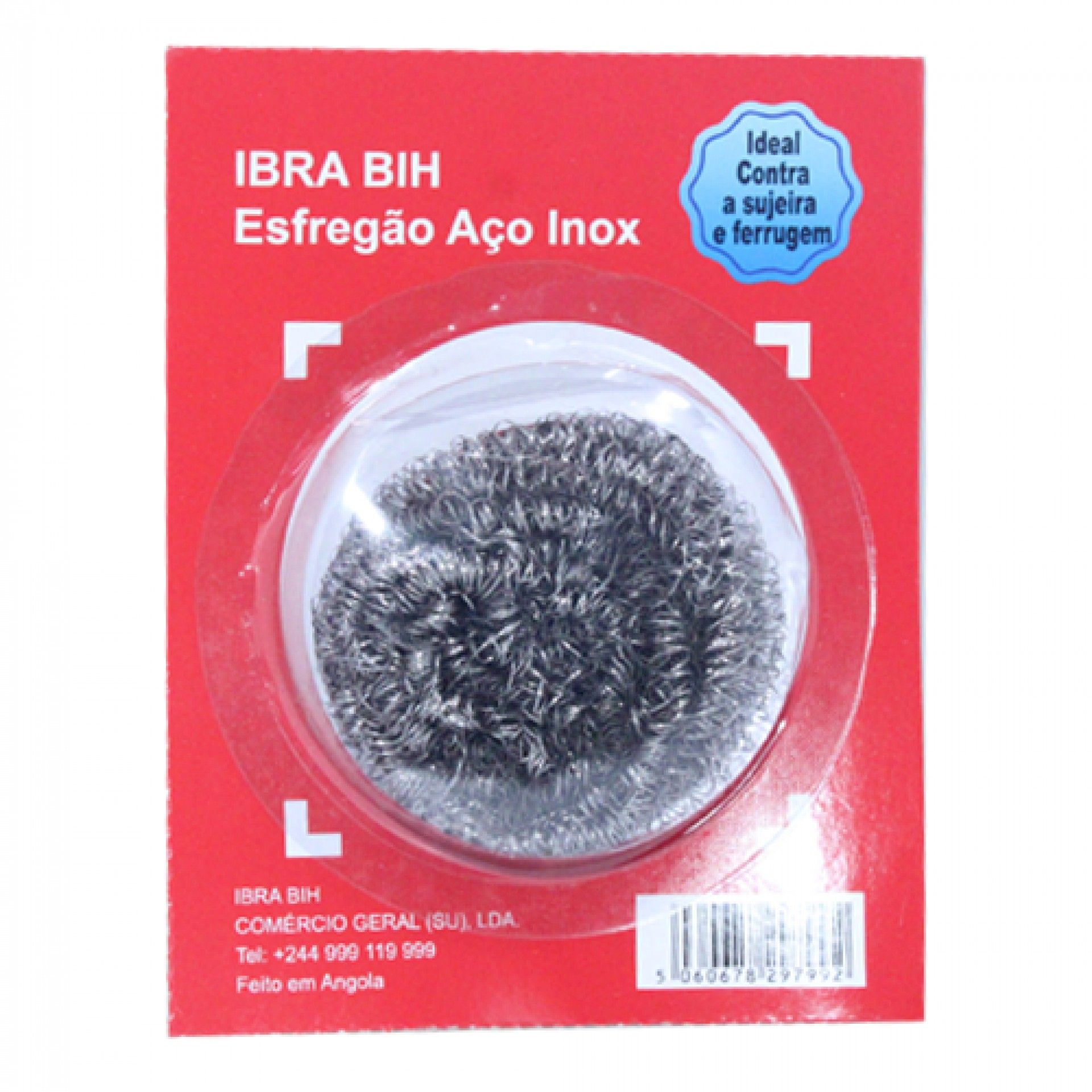 Esfregao aço inox ibra bih pacote 1un