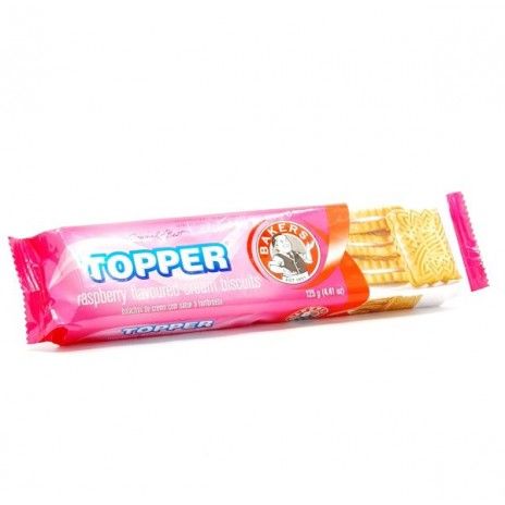 Bolacha bakers topper framboesa 125g