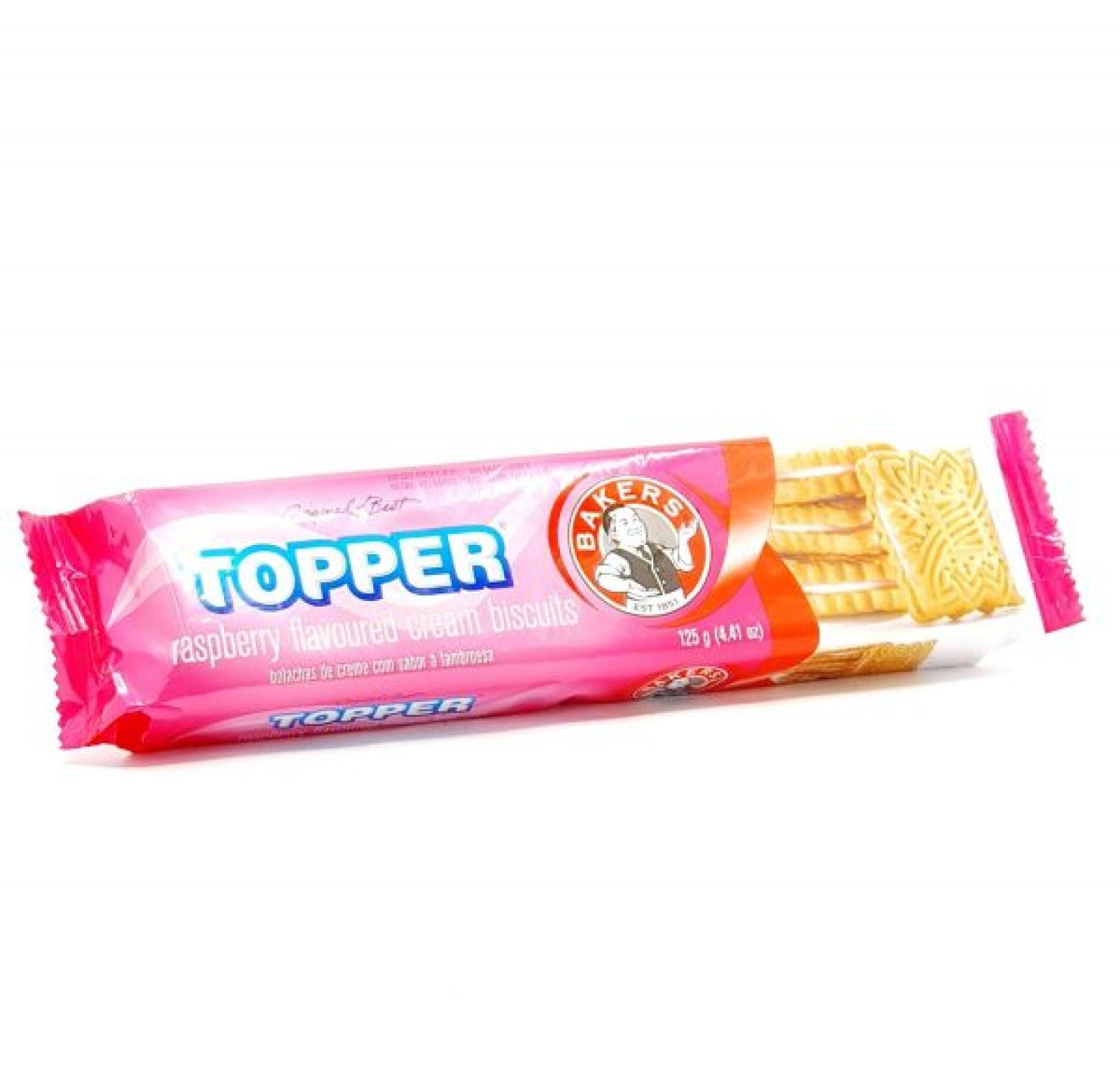 Bolacha bakers topper framboesa 125g