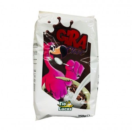 Cereais tio lucas gira choc 250gr Cereais tio lucas gira choc 250gr