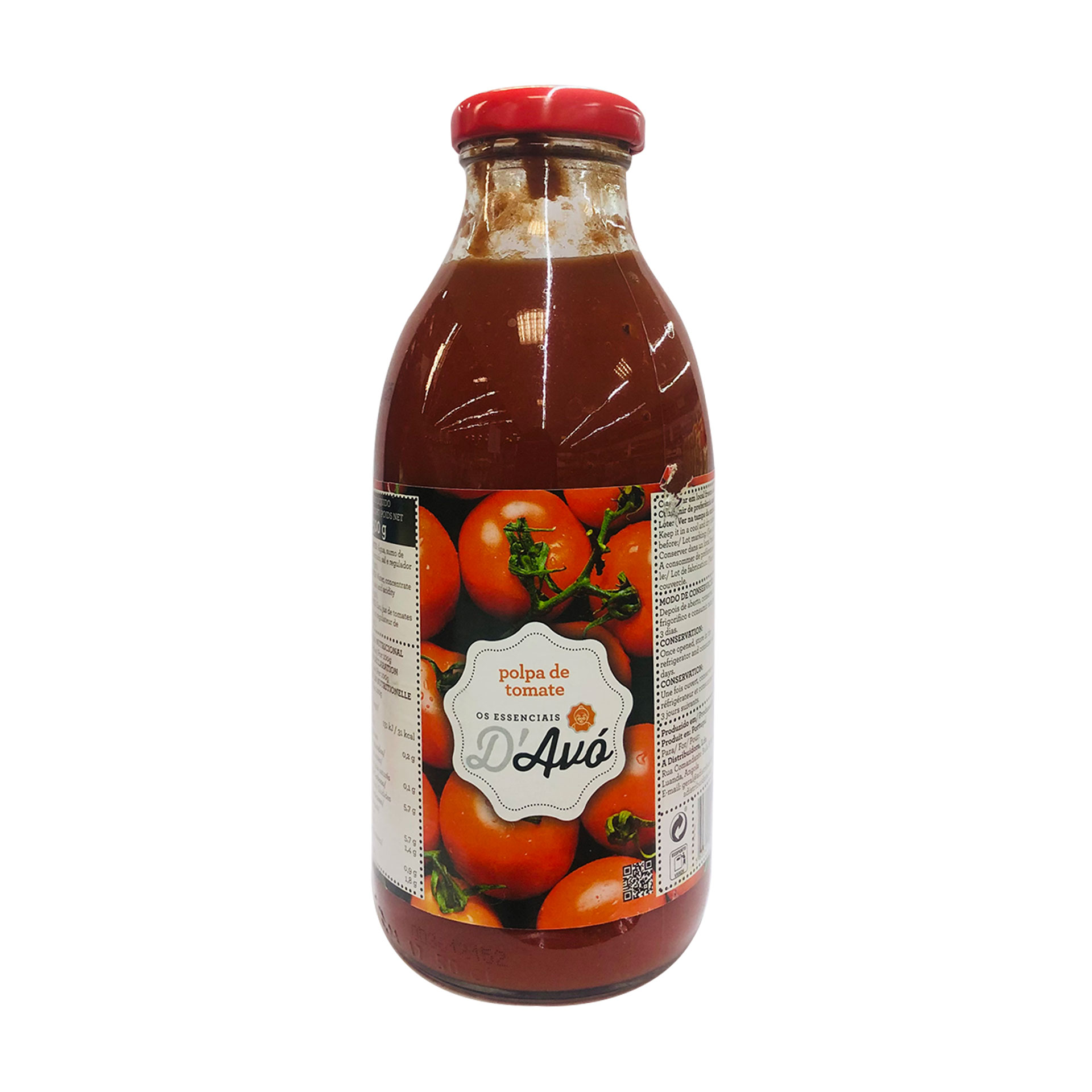 Polpa tomate d`avo frasco 500gr