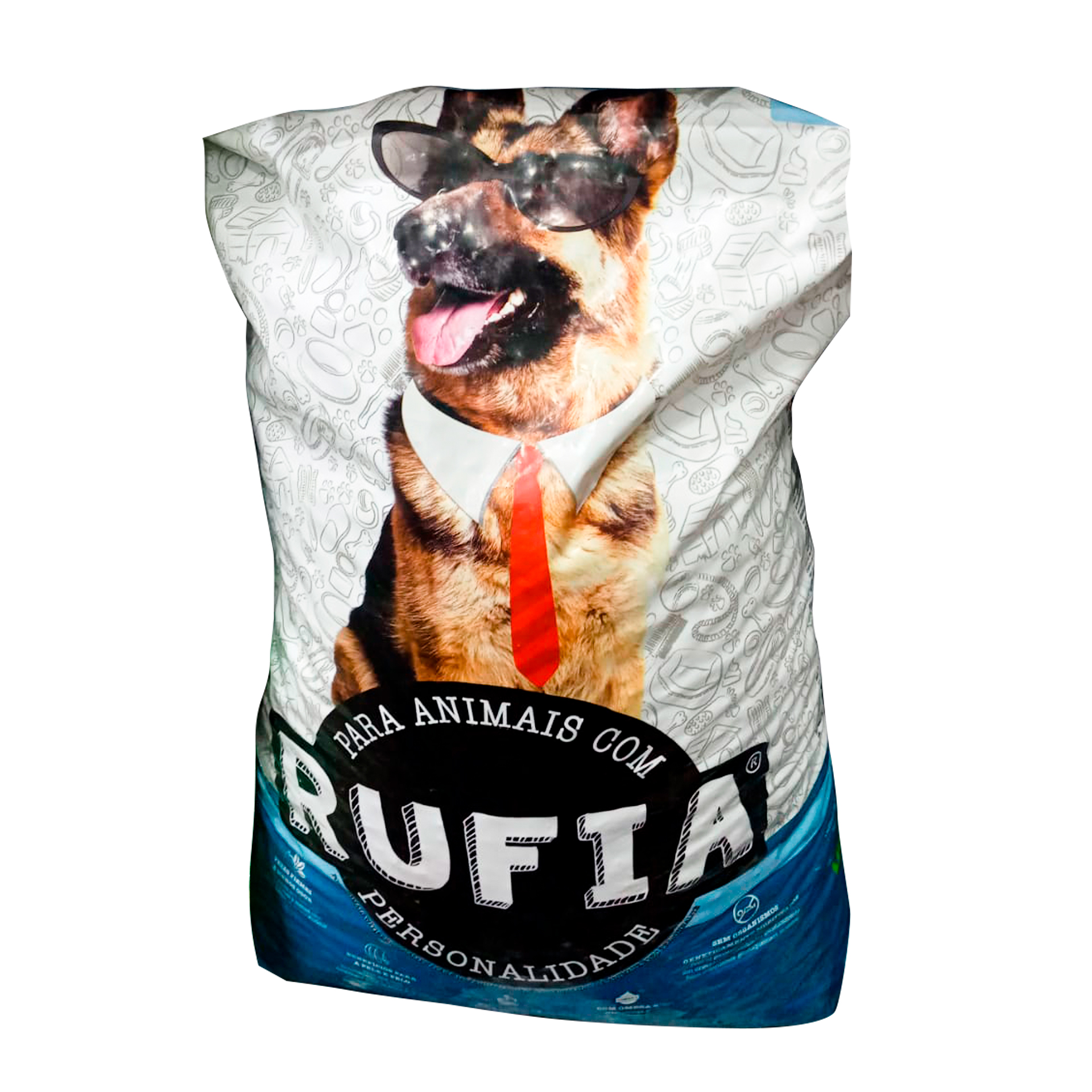 Raçao seca p/cao rufia 20kg adulto