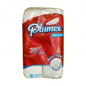 Papel higienico plumex extra soft 6 rolos