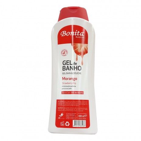 Gel banho bonita 400ml morango