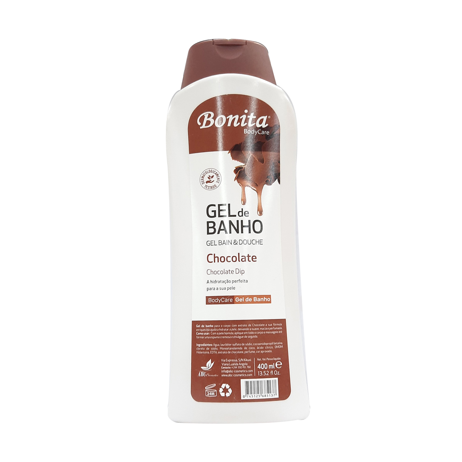 Gel banho bonita 400ml chocolate