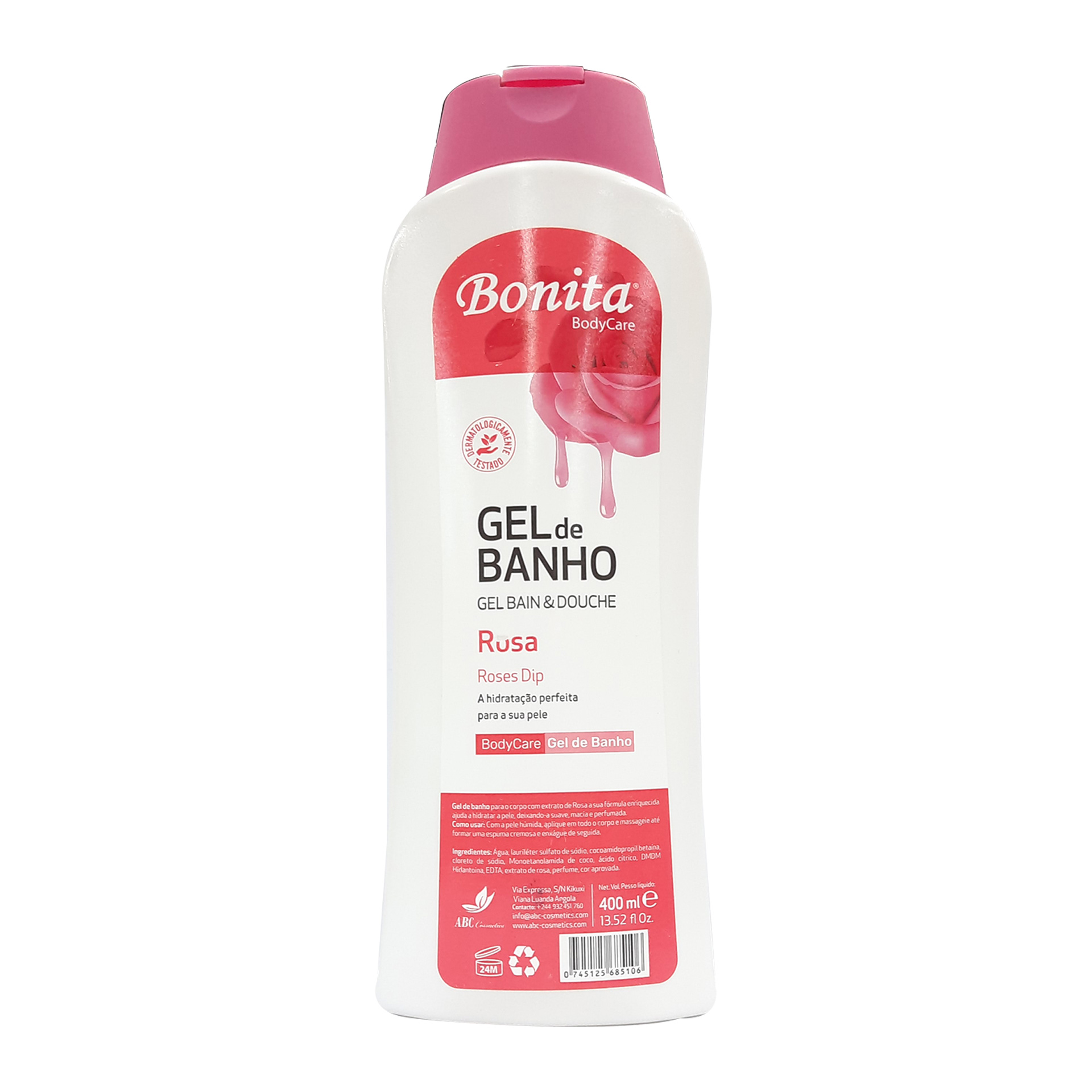 Gel banho bonita 400ml rosa