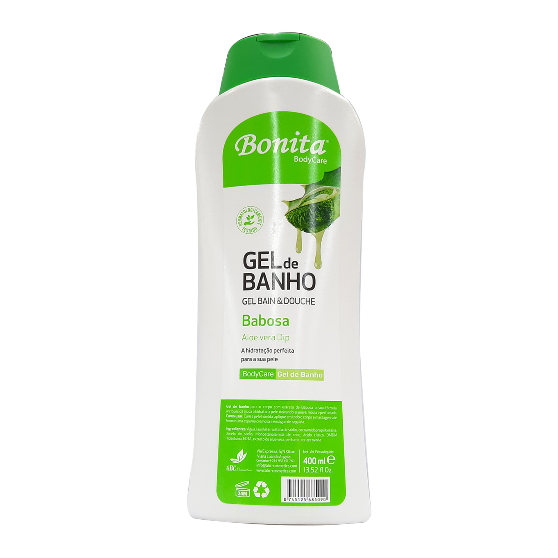 Gel banho bonita 400ml aloe vera