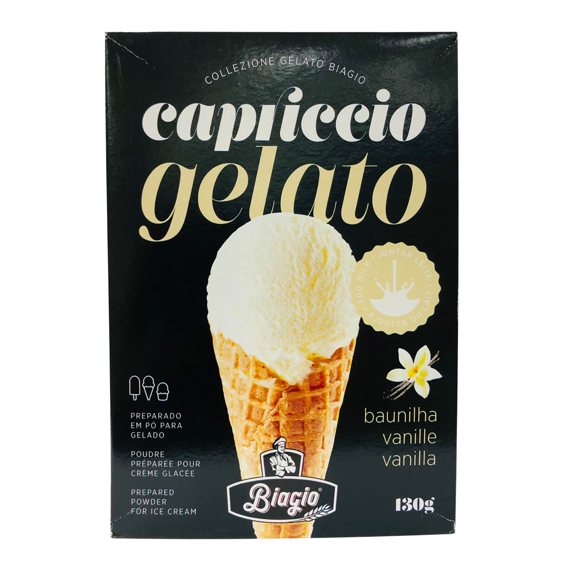 Preparado gelado baggio capriccio 130gr baunilha